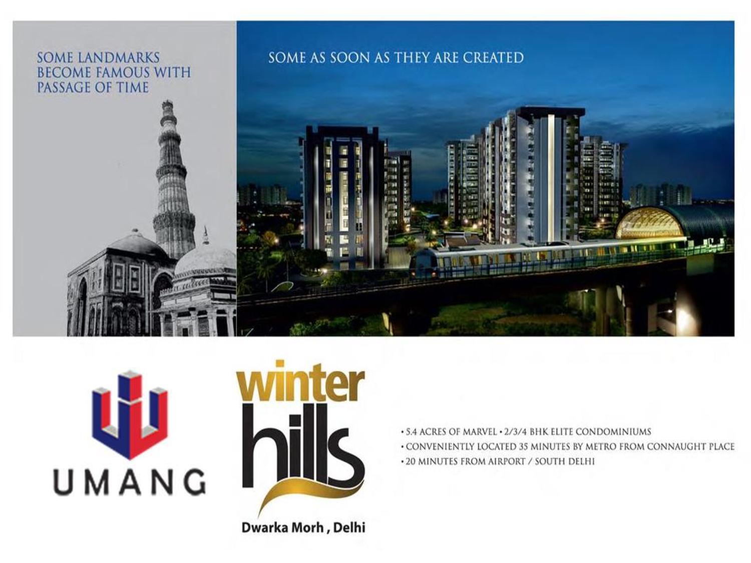Enjoy spacious and efficient layouts at Umang Winter Hills in Dwarka Mor, New Delhi Update